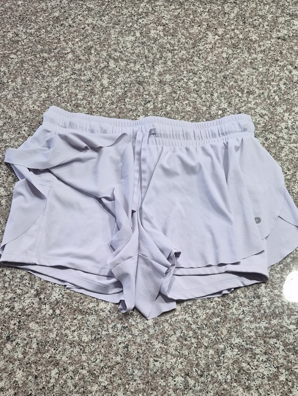 Women's Light Lavender Athletic Shorts with Inner Liner